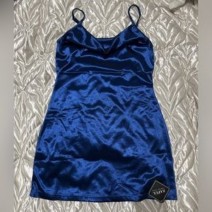 Royal blue mini dress